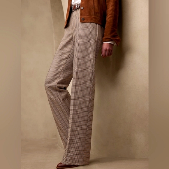 Banana Republic Pants - NWT Banana Republic Straight Lido Italian Wool Micro Houndstooth Pant 10